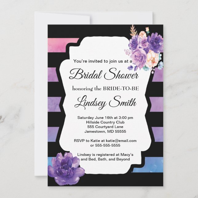 Watercolor Bridal Shower Invitation (Front)