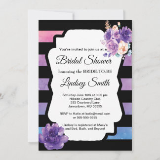 Watercolor Bridal Shower Invitation