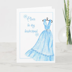 Watercolor bridesmaid invitation
