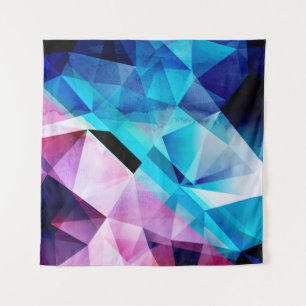 Watercolor bright abstract background with geometr tapestry