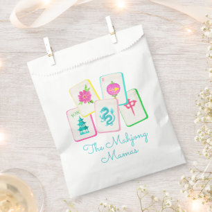 Watercolor Bright Mahjong Tiles Favour Bag