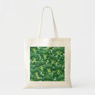 Watercolor Broccoli Botanical Vegetable Pattern Tote Bag
