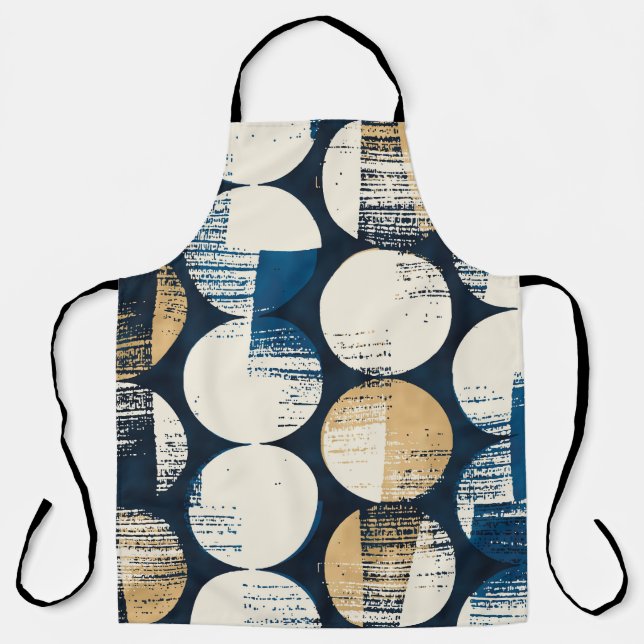 Watercolor Broken Dots, Dyed Effect. Apron (Front)