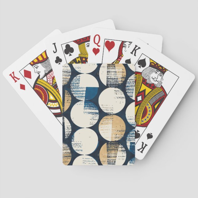 Watercolor Broken Dots, Dyed Effect. Playing Cards (Back)