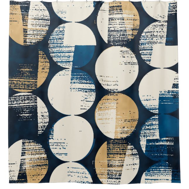 Watercolor Broken Dots, Dyed Effect. Shower Curtain (Front)