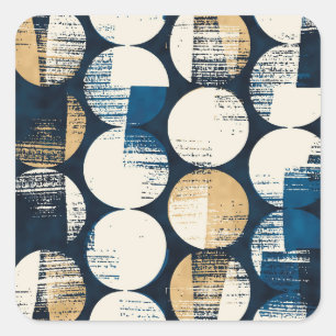 Watercolor Broken Dots, Dyed Effect. Square Sticker