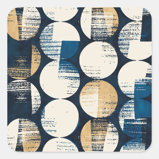 Watercolor Broken Dots, Dyed Effect. Square Sticker (Front)