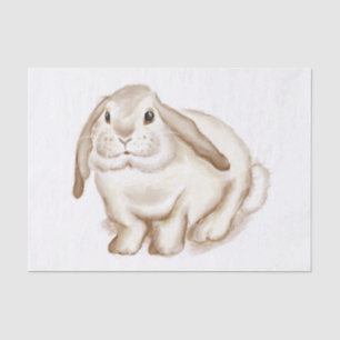 Watercolor Brown Bunny Tissue Paper