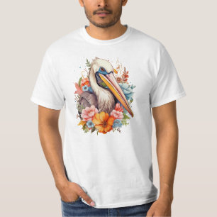 Watercolor Brown Pelican Bird T-Shirt