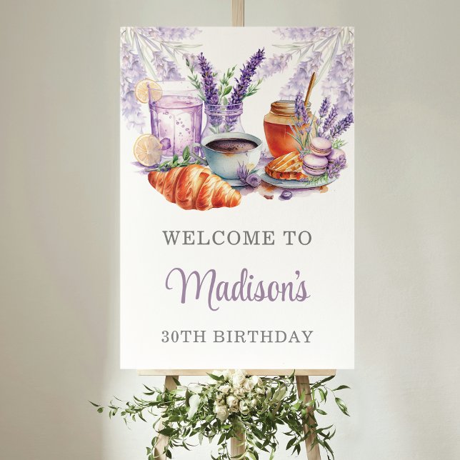Watercolor Brunch Birthday Custom Welcome Sign (Creator Uploaded)