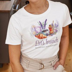 Watercolor Brunch Birthday Personalised T-Shirt