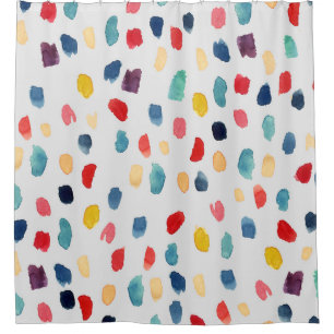 Watercolor Brush Strokes: Abstract Seamless. Shower Curtain