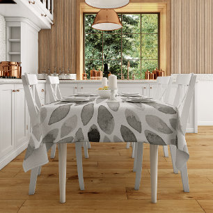 Watercolor brush strokes – black and white tablecloth