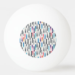 Watercolor brush strokes, colorful seamless patter ping pong ball