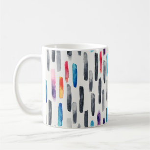 Watercolor brush strokes, colourful seamless patte coffee mug