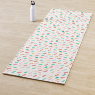 Watercolor Brush Strokes Pattern Yoga Mat