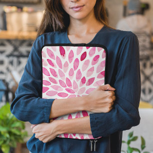 Watercolor brush strokes – pink palette laptop sleeve