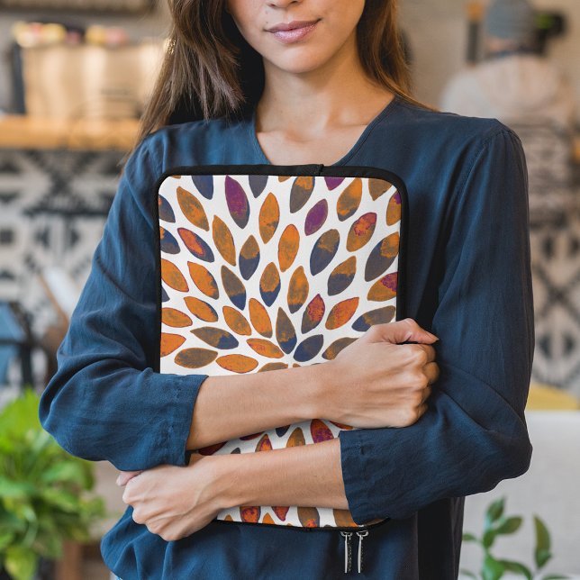 Watercolor brush strokes – rusty effect laptop sleeve (Creator Uploaded)