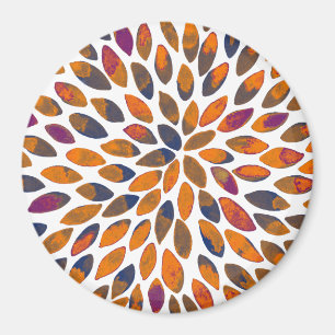 Watercolor brush strokes – rusty effect magnet