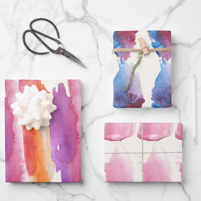 Watercolor Brush Wrapping Paper  (Front)