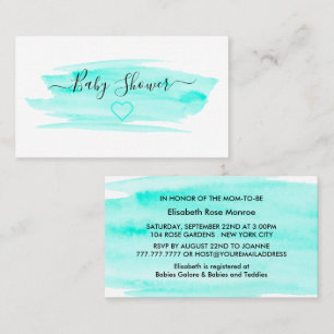 Watercolor Brushstroke Baby Shower Ticket Invite