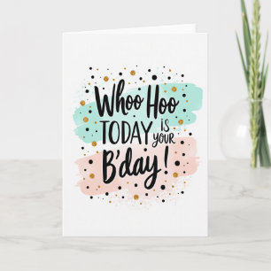 Watercolor Brushstroke Birthday Card