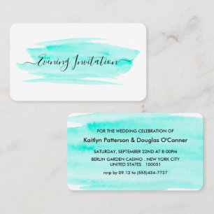 Watercolor Brushstroke Evening Invitation