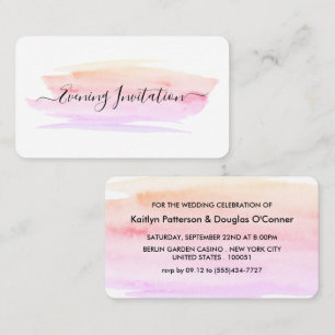 Watercolor Brushstroke Evening Invitation