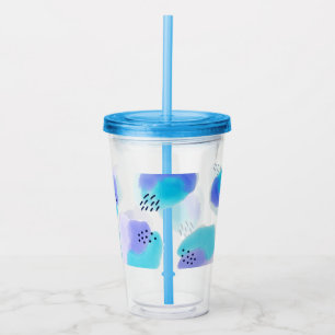 Watercolor Brushstrokes Acrylic Tumbler
