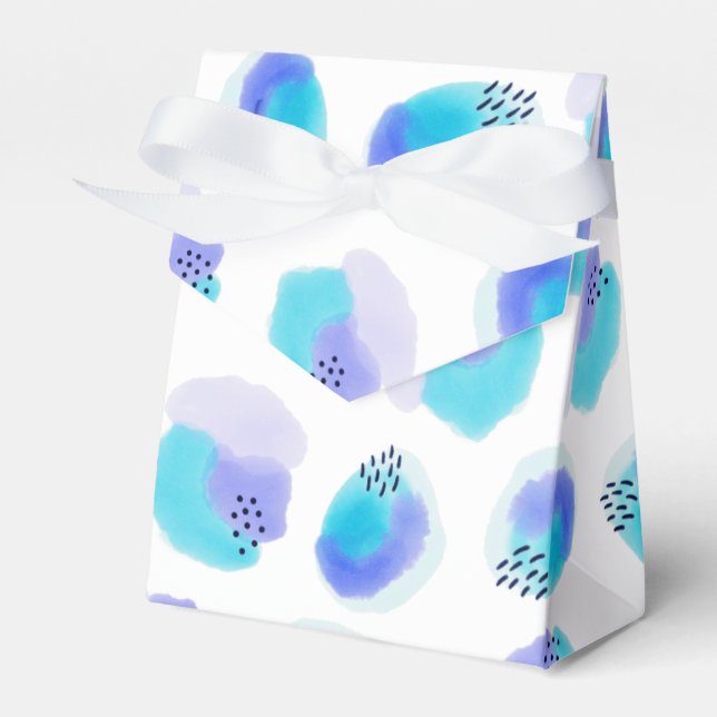 Watercolor Brushstrokes Favour Box (Front Side)