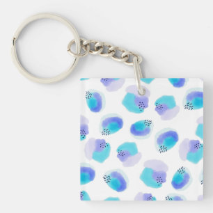 Watercolor Brushstrokes Keychain