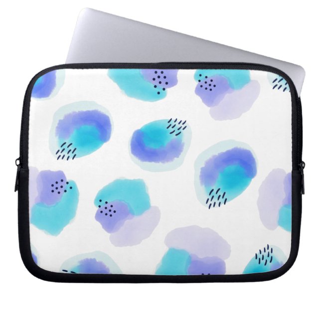 Watercolor Brushstrokes Laptop Sleeve (Front)