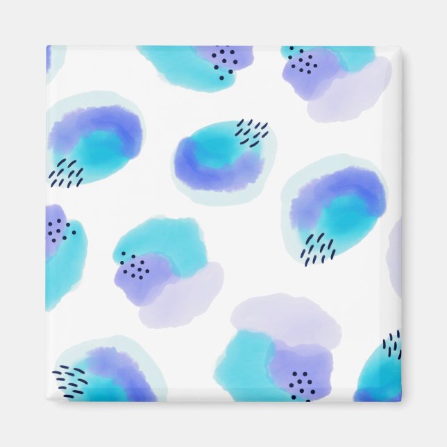 Watercolor Brushstrokes Magnet (Front)
