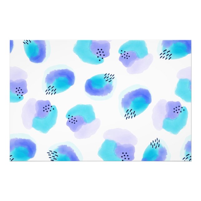 Watercolor Brushstrokes Photo Print (Front)