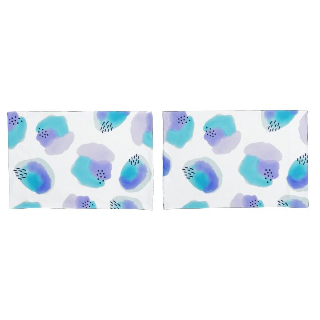 Watercolor Brushstrokes Pillow Case (Front-Set)