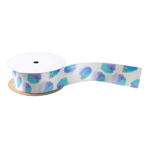 Watercolor Brushstrokes Satin Ribbon