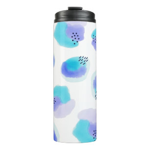 Watercolor Brushstrokes Thermal Tumbler