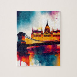 Watercolor Budapest Jigsaw Puzzle