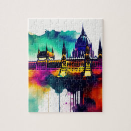 Watercolor Budapest Jigsaw Puzzle