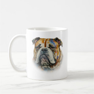 Watercolor Bulldog Coffee Mug