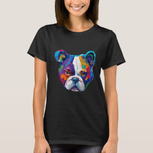 Watercolor Bulldog Dog For Men Women Kids T-Shirt