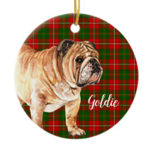 Watercolor Bulldog Personalized