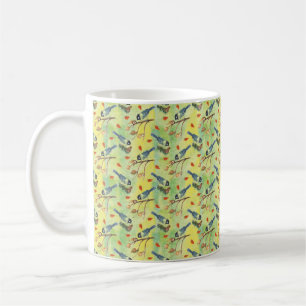 Watercolor Bullfinch,Watercolor Birds Coffee Mug