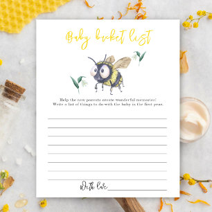 Watercolor Bumble Bee - Baby bucket list