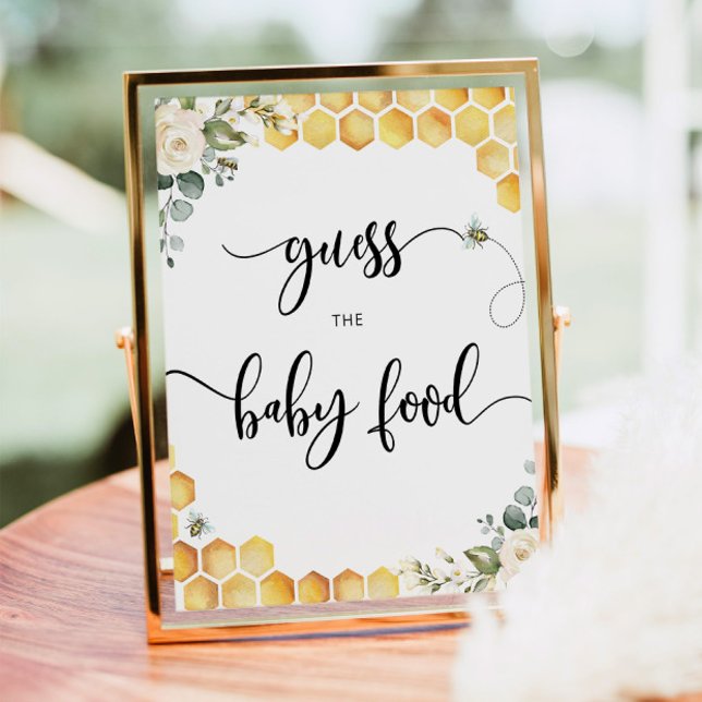 Watercolor Bumble bee guess the baby food Poster (Creator Uploaded)