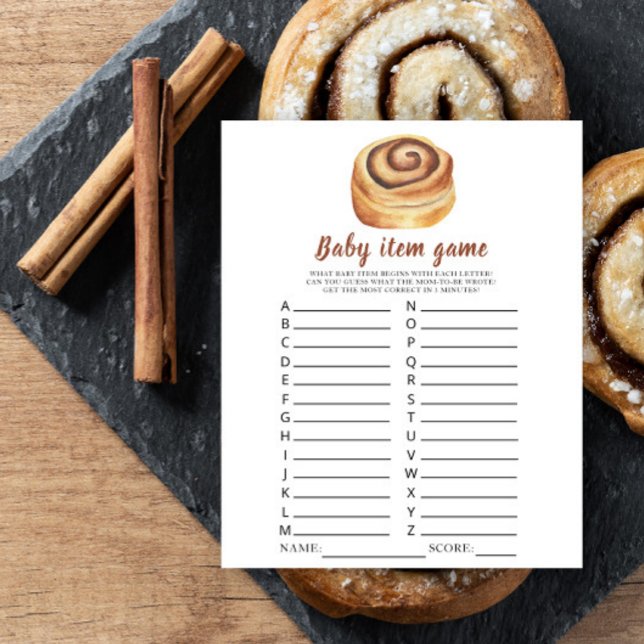 Watercolor Bun baby shower Baby Item Game (Creator Uploaded)