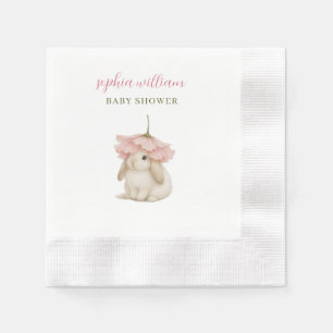 Watercolor Bunny Baby Shower Invitation Napkin