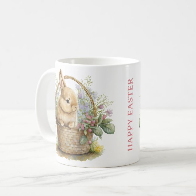 Watercolor Bunny  Coffee Mug (Front Left)