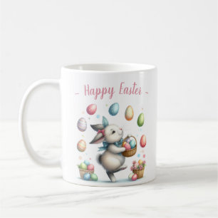 Watercolor Bunny Easter Egg Hunt – Pastel Spring Coffee Mug