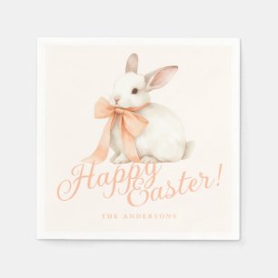 Watercolor Bunny Easter Napkin